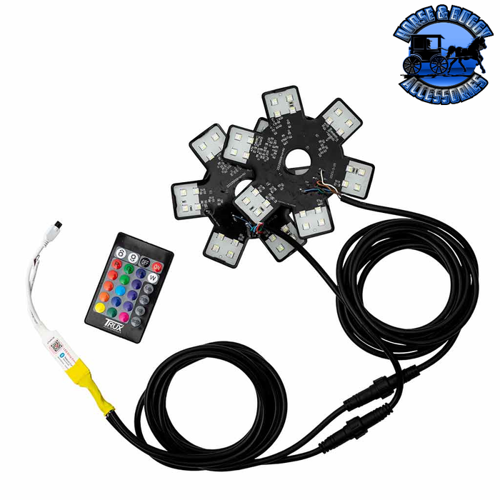 Light Gray 5″ RGB Multi-Color Auxiliary Star LED Light Kit – 24 Diodes TLED-X3RGB 5" STAR