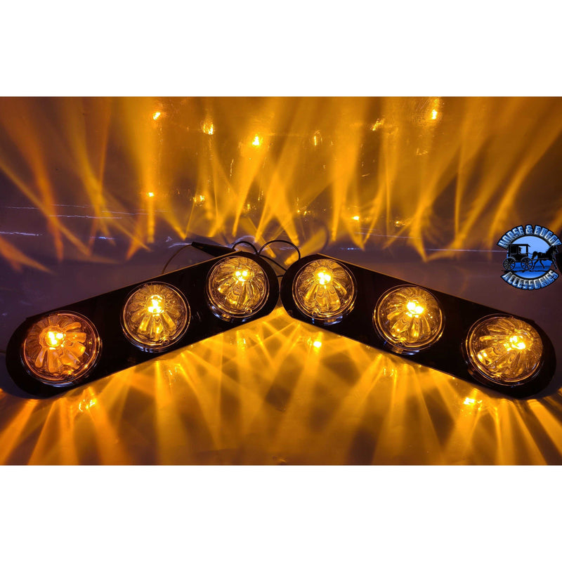 JML Kustoms 15" FRONT KENWORTH AIR CLEANER BRACKET, RADUIS STYLE (SOLD IN PAIRS) #1720 (does not include lights) watermelon Saddle Brown