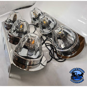 JML Kustoms 15" FRONT KENWORTH AIR CLEANER BRACKET, RADUIS STYLE (SOLD IN PAIRS) #1720 (does not include lights) watermelon Gray