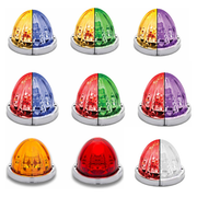 Watermelon (Starburst) light LED with Tower Bulb & Lock Ring (Choose color) Watermelon Light Amber,Red,Amber/Blue,Amber/Green,Amber/Purple,Clear Amber,Clear Red,Red/Blue,Red/Green,Red/Purple,Red/White Gray