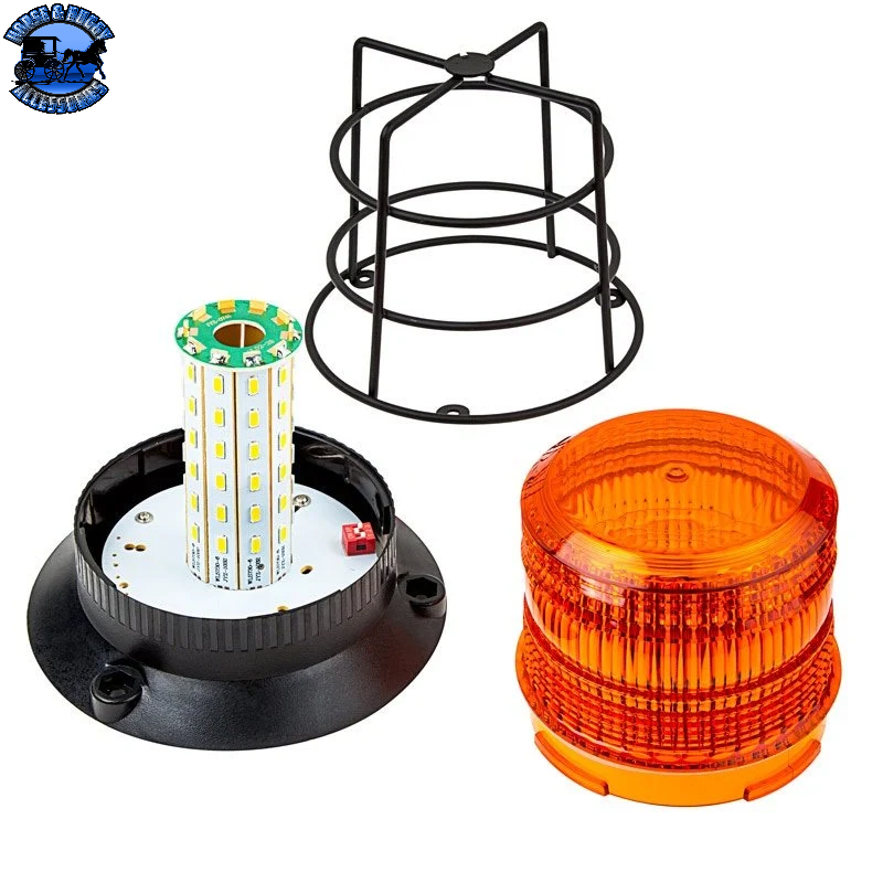 SB-STBC-A45 4¾" AMBER LED STROBE LIGHT CAGED BEACON- AMBER