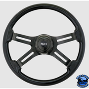 Steering Creations 18" Painted Wood Four Spoke Wheels steering wheel Phantom Light Gray