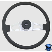 Steering Creations Guardian 18" Polyurethane Rim Chrome 2-Spoke Wheel (3-Hole) steering wheel Dark Slate Gray