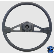 107-3015-77004 Steering Creations "Taft" - 20" Polyurethane Rim, Black 2-Spoke w/Triangle Cut Outs Wheel steering wheel Dark Slate Gray