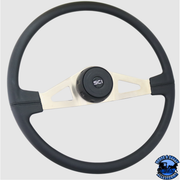106-3015-77004 Steering Creations "Thunderbolt"  - 20" Polyurethane Rim, Nickel Plated 2-Spoke w/Triangle Cut Outs Wheel steering wheel Dark Slate Gray