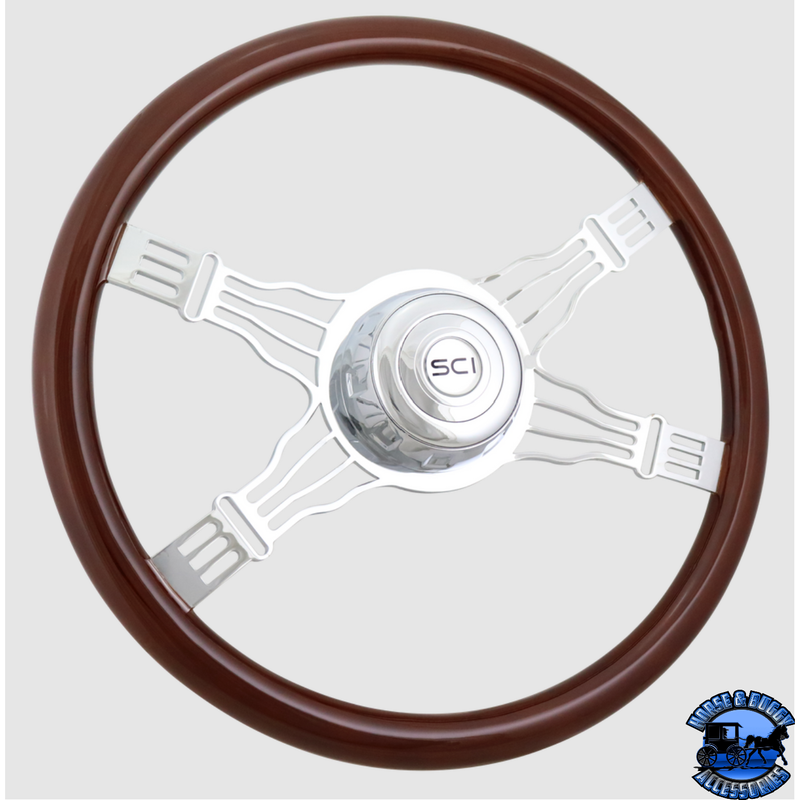 294-3003-77502 Steering Creations 18'' Voltage 4 Mahogany Wheel 4-Spoke w/ Wire Cutout steering wheel Lavender