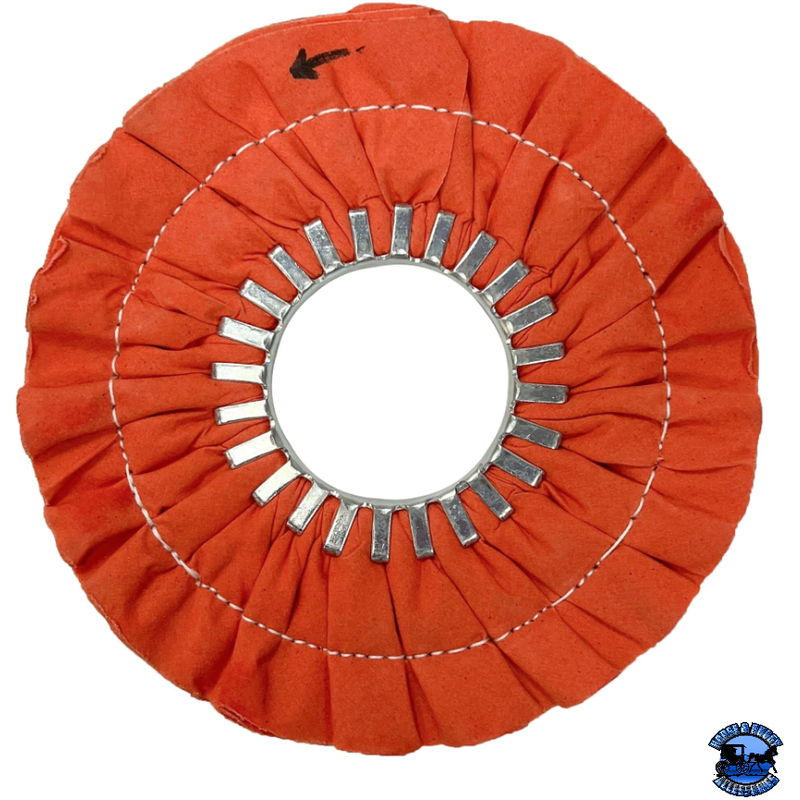 Renegade 9" (Stitched) Airway Buffing Wheels Airway Buffs No Center Plate / Orange Firebrick