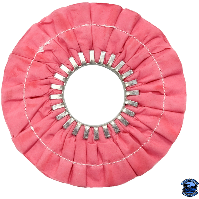 Light Coral Renegade 9" (Stitched) Airway Buffing Wheels Airway Buffs No Center Plate / Pink