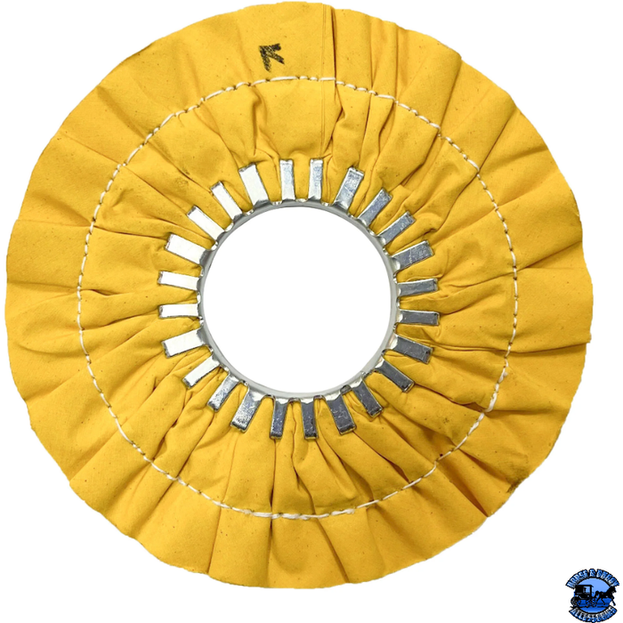 Goldenrod Renegade 9" (Stitched) Airway Buffing Wheels Airway Buffs No Center Plate / Yellow