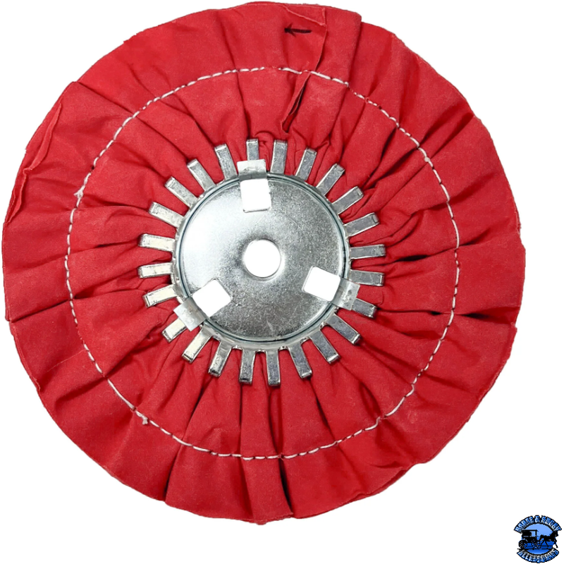 Renegade 9" (Stitched) Airway Buffing Wheels Airway Buffs Removable Center Plate / Red Firebrick