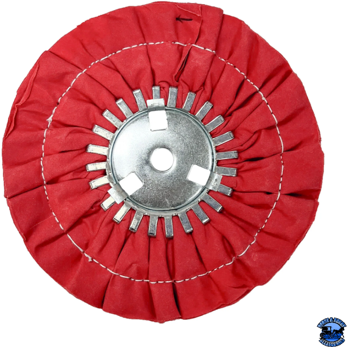 Firebrick Renegade 9" (Stitched) Airway Buffing Wheels Airway Buffs Removable Center Plate / Red