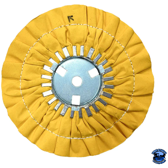 Renegade 9" (Stitched) Airway Buffing Wheels Airway Buffs Removable Center Plate / Yellow Goldenrod