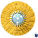 Goldenrod Renegade 9" (Stitched) Airway Buffing Wheels Airway Buffs Removable Center Plate / Yellow