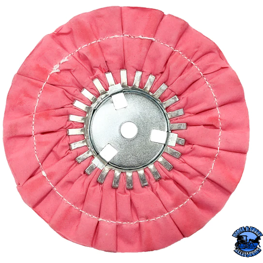 Light Coral Renegade 9" (Stitched) Airway Buffing Wheels Airway Buffs Removable Center Plate / Pink