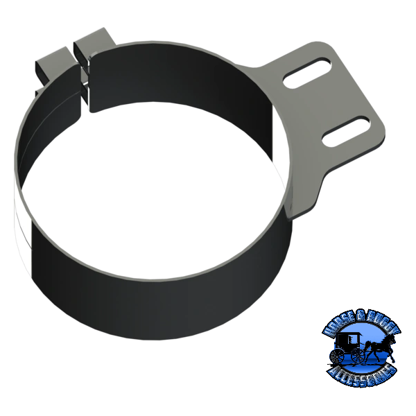 50-01073 7" Straight Peterbilt Clamp Dark Slate Gray