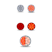 4" Heated Round Trux LEDs (Choose Color) 4" ROUND Clear Red - 12 Diodes,Red - 12 Diodes,Red to White - 12 Diodes Gray
