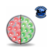 4" Round Trux Dual Revolution LEDs (Choose Style and Color) 4" ROUND Red to Green - #TLED-4XRG Gray