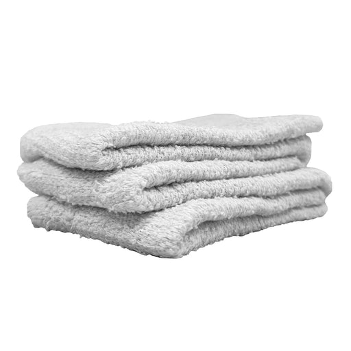 Gray 16" x 19" Ribbed Terry Cloth Towels for Metal Polishing