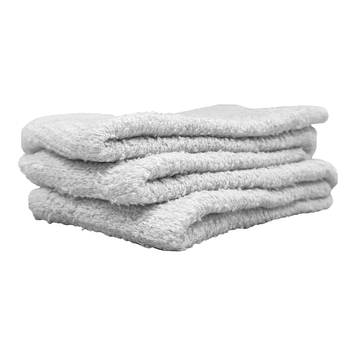 Gray 16" x 19" Ribbed Terry Cloth Towels for Metal Polishing