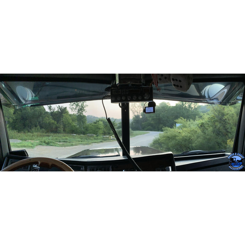 Rollin low 359 Peterbilt visor "timeless" (with bead roll) 9"x5" reverse bowtie 304 stainless #0053 PETERBILT VISOR Dark Slate Gray