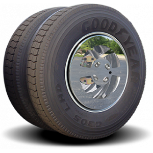 RW1045-34TK Drive Axle 24.5" Wheels Mirror Stainless Steel W/Window (3/4" Axle Bolts)