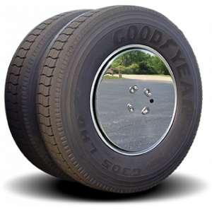RW1044-34TK Drive Axle 24.5" Wheels Mirror Stainless Steel (3/4" Axle Bolts)