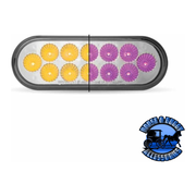 6" Oval Trux Dual Revolution LEDs (Choose Color) 6" OVAL Amber to Purple Gray