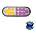 Gray 6" Oval Trux Dual Revolution LEDs (Choose Color) DUAL REVOLUTION Amber to Purple