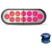 6" Oval Trux Dual Revolution LEDs (Choose Color) 6" OVAL Red to Pink Gray
