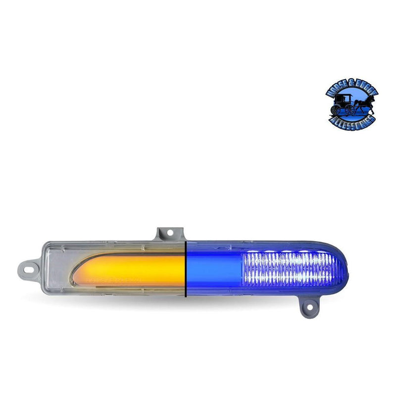 Peterbilt 389/589/567 Headlight Turn Signal LED Lights (Choose Color) TURN SIGNAL Driver's Side / Amber/Blue,Passenger's Side / Amber/Blue Gray