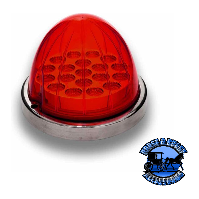 Light Gray Trux Watermelon LED with Reflector Cup & Lock - 19 Diodes (Choose Color) WATERMELON Red