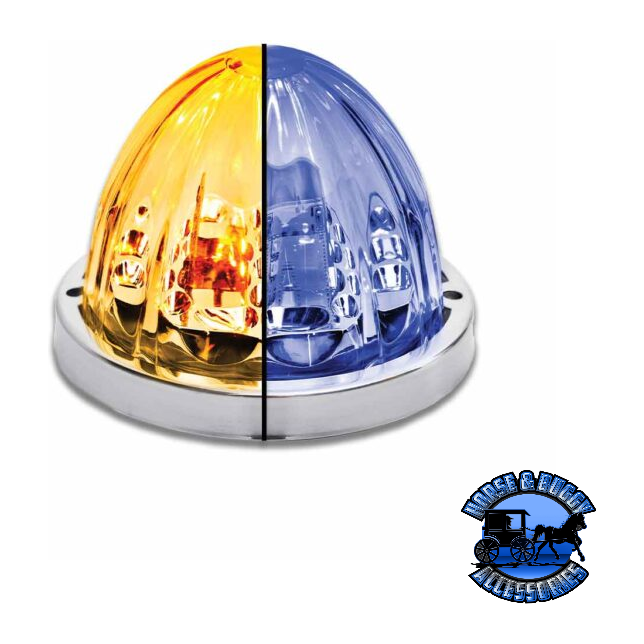 Watermelon (Starburst) light LED with Tower Bulb & Lock Ring (Choose color) Watermelon Light Amber/Blue Gray