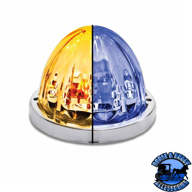 Gray Watermelon (Starburst) light LED with Tower Bulb & Lock Ring (Choose color) Watermelon Light Amber/Blue