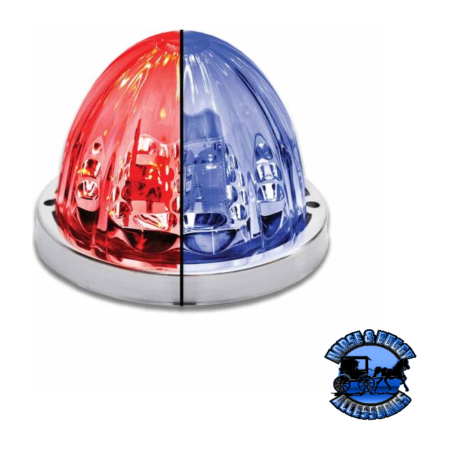 Watermelon (Starburst) light LED with Tower Bulb & Lock Ring (Choose color) Watermelon Light Red/Blue Gray
