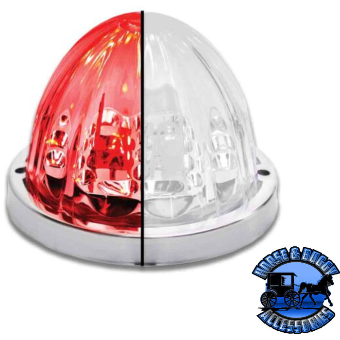 Light Gray Watermelon (Starburst) light LED with Tower Bulb & Lock Ring (Choose color) Watermelon Light Red/White