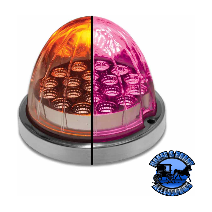 Dim Gray Trux Watermelon LED with Reflector Cup & Lock - 19 Diodes (Choose Color) WATERMELON Amber/Pink