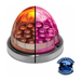 Dim Gray Trux Watermelon LED with Reflector Cup & Lock - 19 Diodes (Choose Color) WATERMELON Amber/Pink