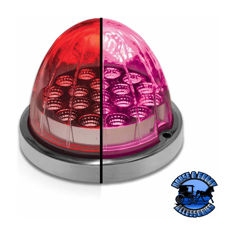 Trux Watermelon LED with Reflector Cup & Lock - 19 Diodes (Choose Color) WATERMELON Amber,Clear Amber,Clear Red,Red,Amber/Blue,Amber/Green,Amber/Purple,Amber/Red,Amber/White,Red/Blue,Red/Green,Red/Purple,Red/White Maroon