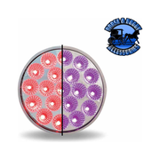 4" Round Trux Dual Revolution LEDs (Choose Style and Color) 4" ROUND Red to Purple - #TLED-4XRP Gray