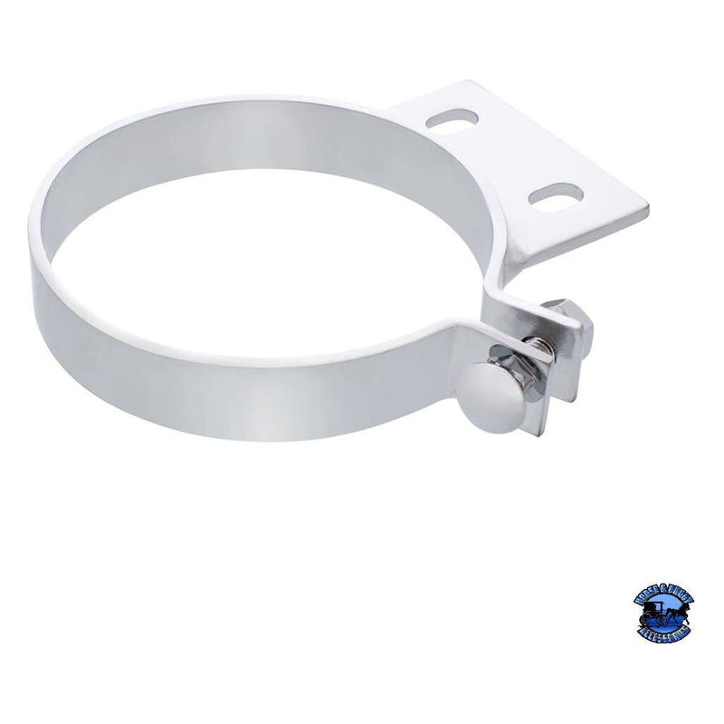UNITED PACIFIC 304 STAINLESS STEEL EXHAUST CLAMP FOR PETERBILT EXHAUST 7" Light Gray