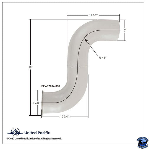 ALUMINIZED EXHAUST ELBOW FOR FREIGHTLINER 04-17094-016