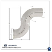 UNITED PACIFIC FREIGHTLINER ALUMINIZED EXHAUST ELBOW PART NO. 04-17094-012 EXHAUST Gray