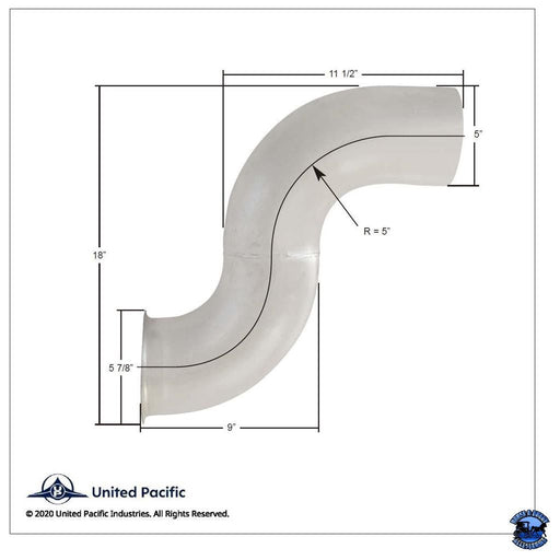 UNITED PACIFIC FREIGHTLINER ALUMINIZED EXHAUST ELBOW PART NO. 18327