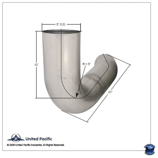 UNITED PACIFIC ALUMINIZED EXHAUST ELBOW FOR FREIGHTLINER 04-15653-000 PART NO. 6469