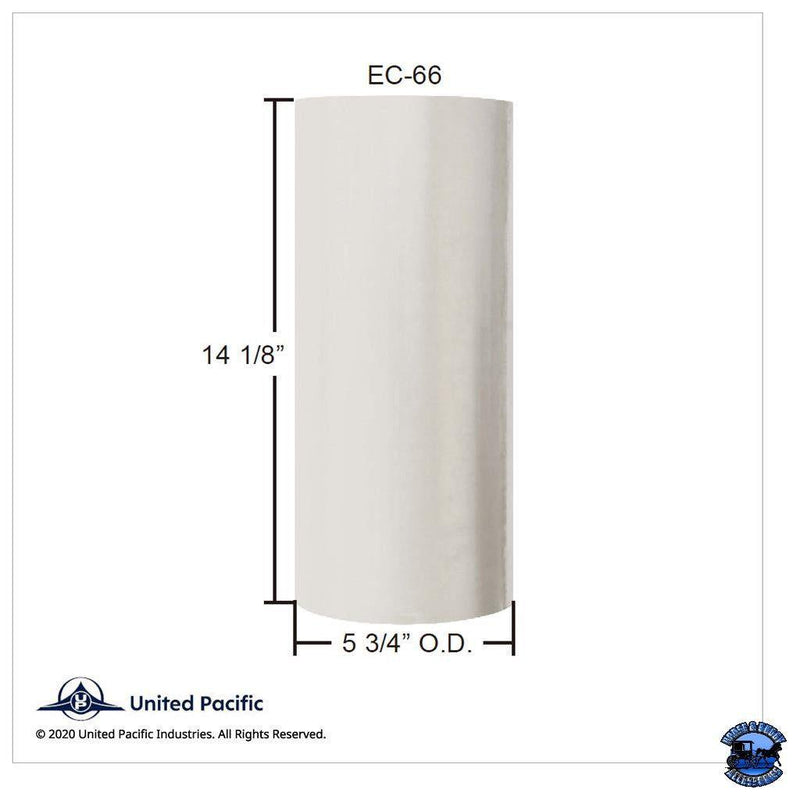 UNITED PACIFIC EXHAUST ELBOW CONNECTOR SLEEVE INSERT EXHAUST 6" O.D. to 6" O.D. Light Gray