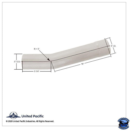 UNITED PACIFIC ALUMINIZED KENWORTH AEROCAB EXHAUST ELBOW PART NO. 18344