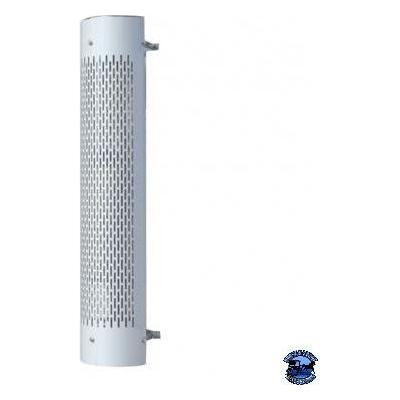 UNITED PACIFIC 48" TALL 180 DEGREE STAINLESS EXHAUST MUFFLER SHIELD - VERTICAL SLOT United Pacific Shield Exhaust 5",6",7",8" Gray