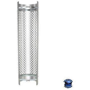 UNITED PACIFIC 48" TALL 270 DEGREE STAINLESS EXHAUST MUFFLER SHIELD - ROUND SLOT 9" and 10" United Pacific Shield Exhaust 9",10" Gray