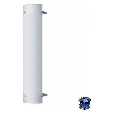 UNITED PACIFIC 48" TALL 270 DEGREE STAINLESS EXHAUST MUFFLER SHIELD - PLAIN 9" and 10" United Pacific Shield Exhaust 9",10" Light Gray
