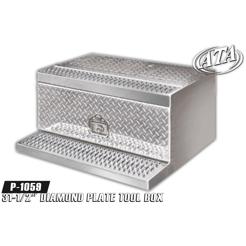 #ATA-P-1059 ALUMINIUM DIAMOND PLATE TOOL BOX Dark Gray